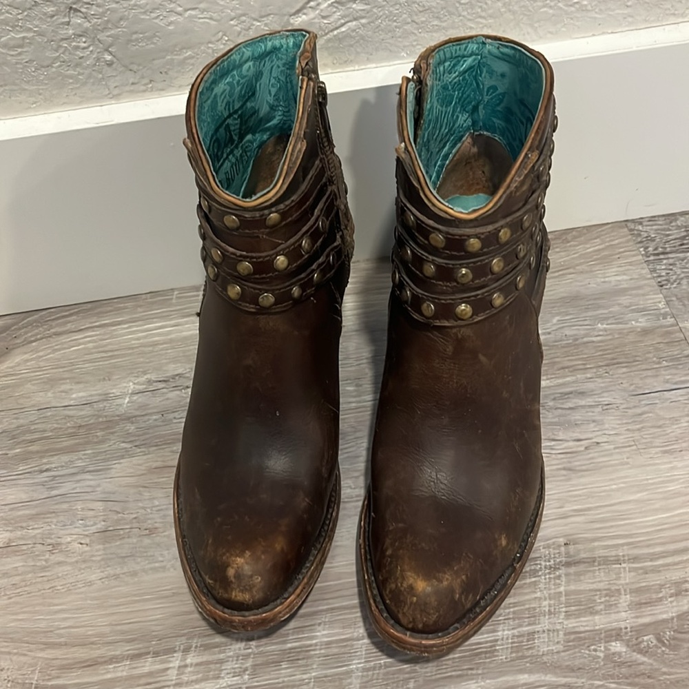 Corral Studded Ankle Cowgirl Boots - Picture 5 of 12